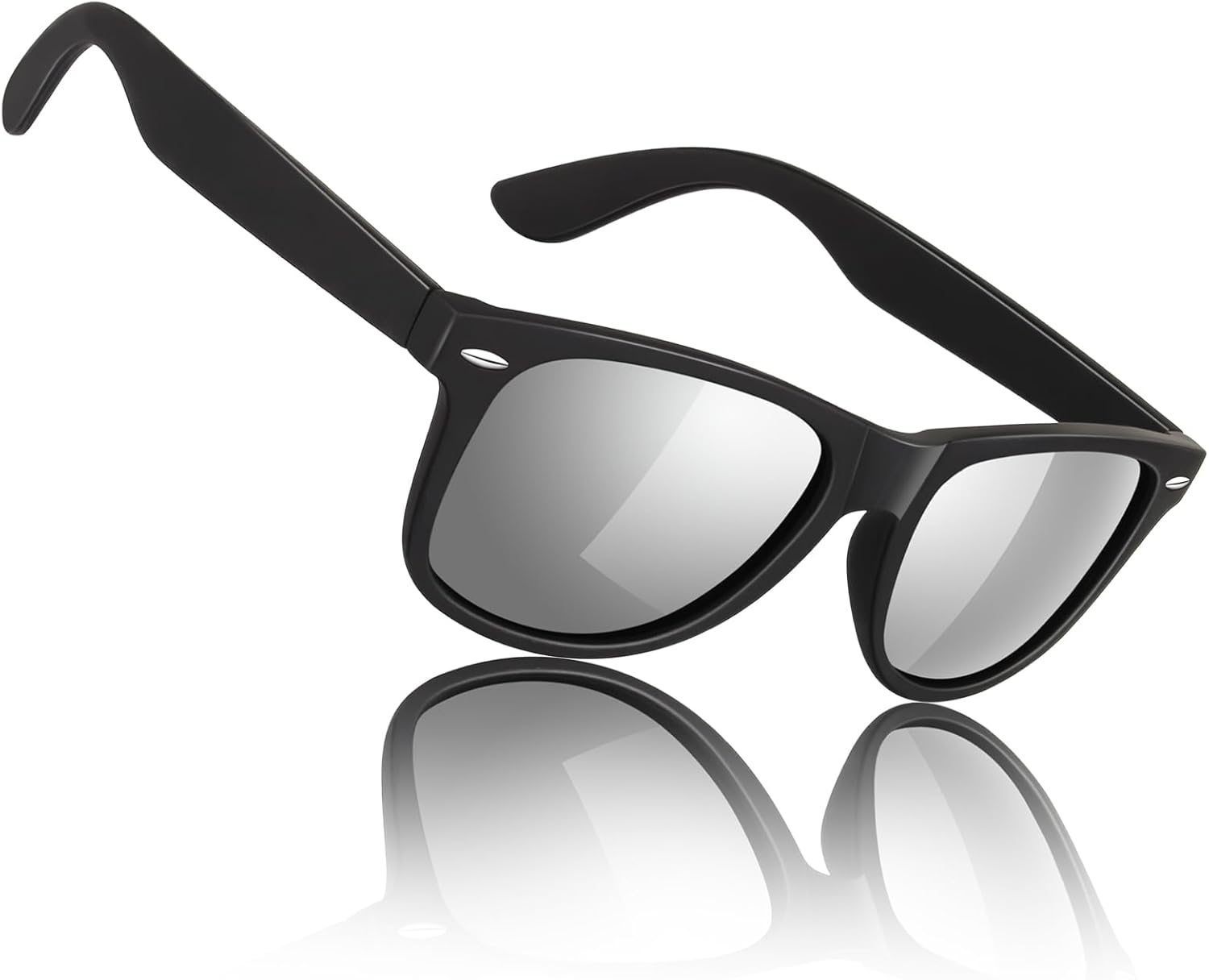 

Поляризованные солнцезащитные очки Sunier для мужчин и женщин, ретро-квадратная форма, матовая отделка, защита UV400, подходят для вождения и рыбалки, A07-matte Black Silver ( Mirrored)