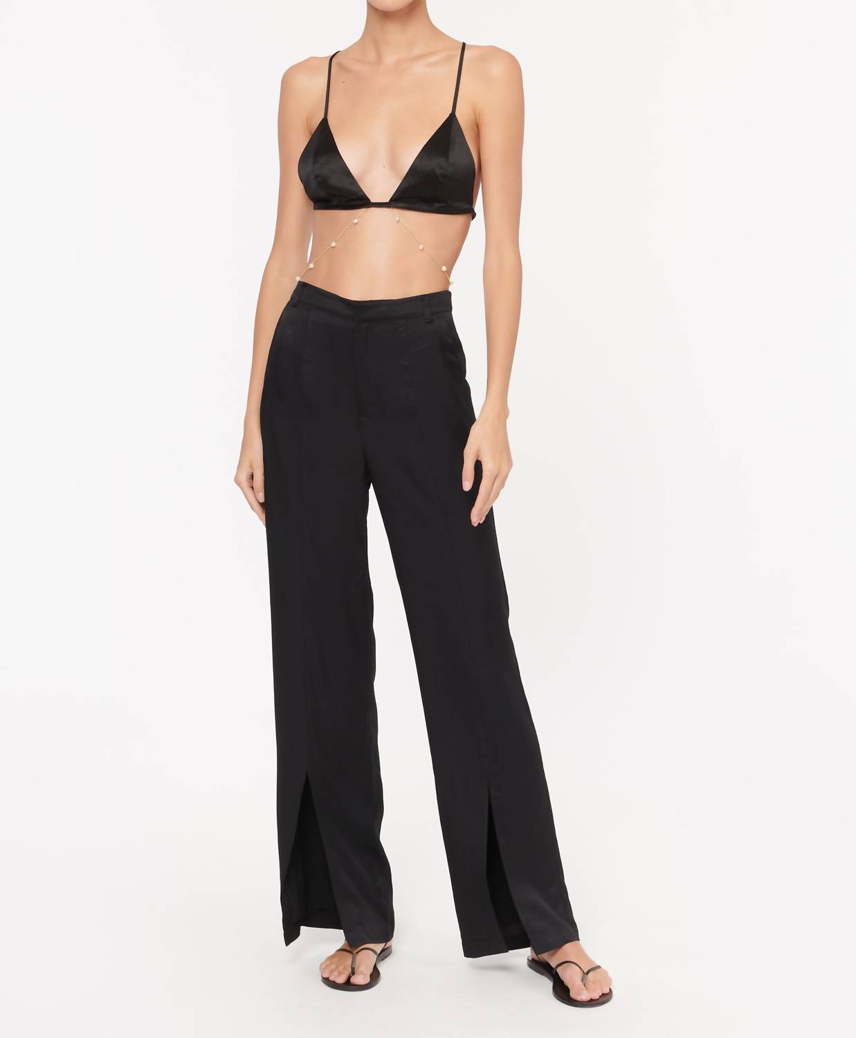 

Брюки Amelie Twill черного цвета Cami NYC