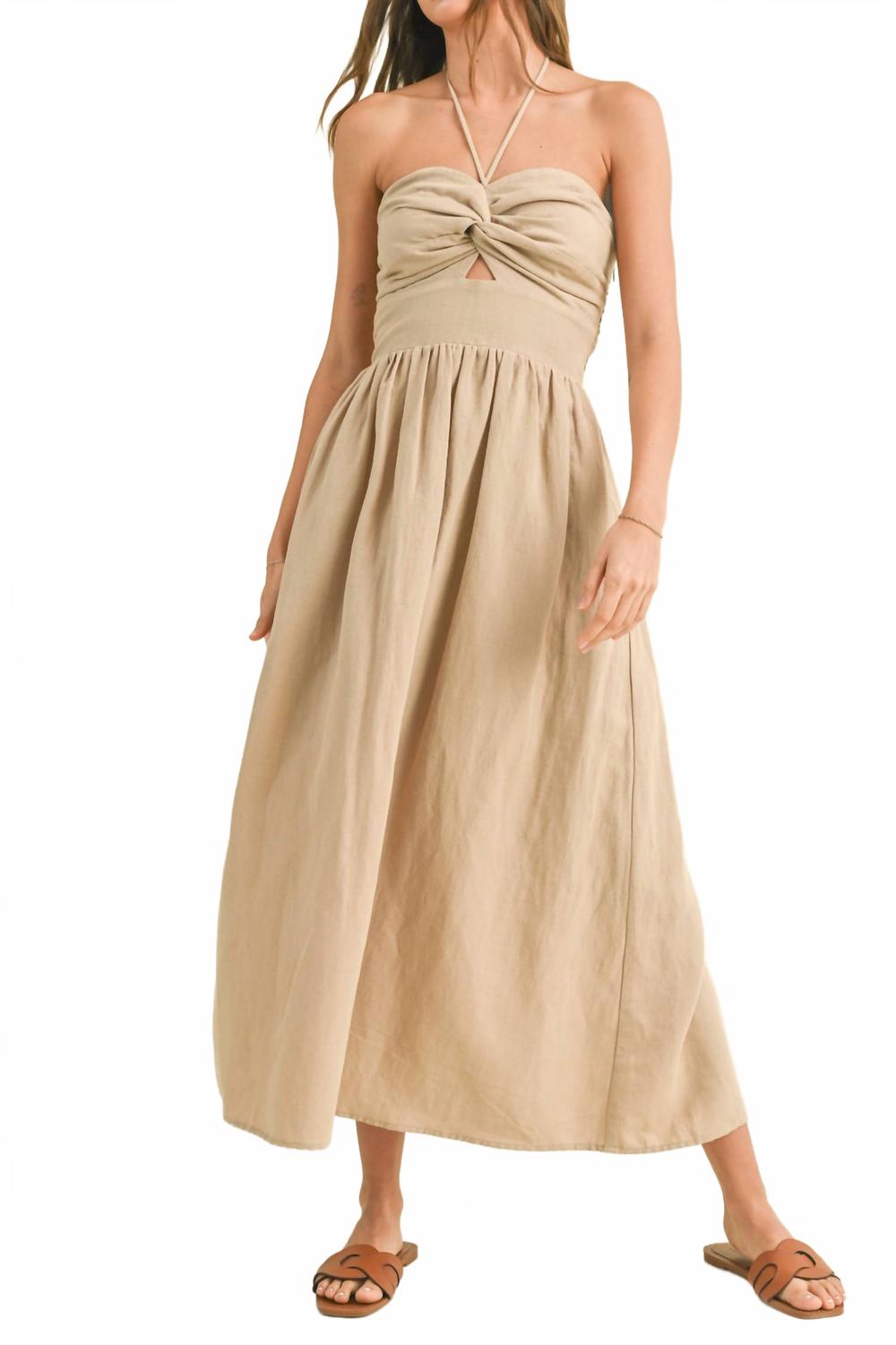 

Крученый макси-сарафан с запахом в цвете stone MIOU MUSE, Stone