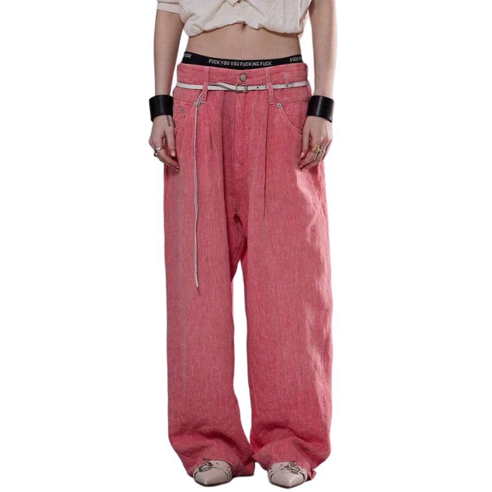 

R13 Джинсы SS25 женские кораллово-розовые