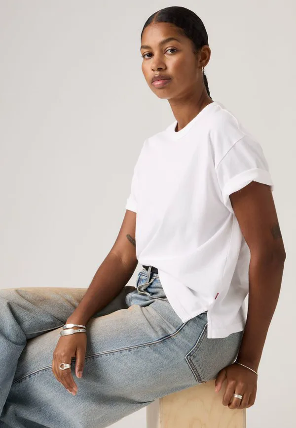 Винтажная футболка, базовая футболка Levi'S, Bright White — фото 4