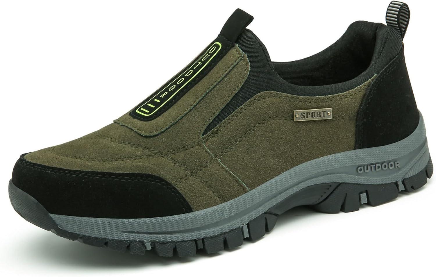 

Мужские слипоны для комфортной ходьбы, без шнурков, легкие, дышащие, повседневные кроссовки, летние туфли Generic, зеленый