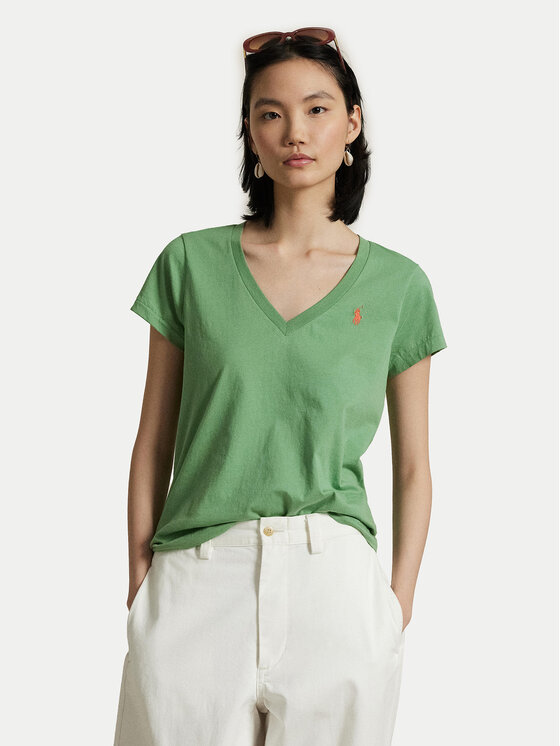 

Футболка прямого кроя 211902403009 Polo Ralph Lauren, зеленый