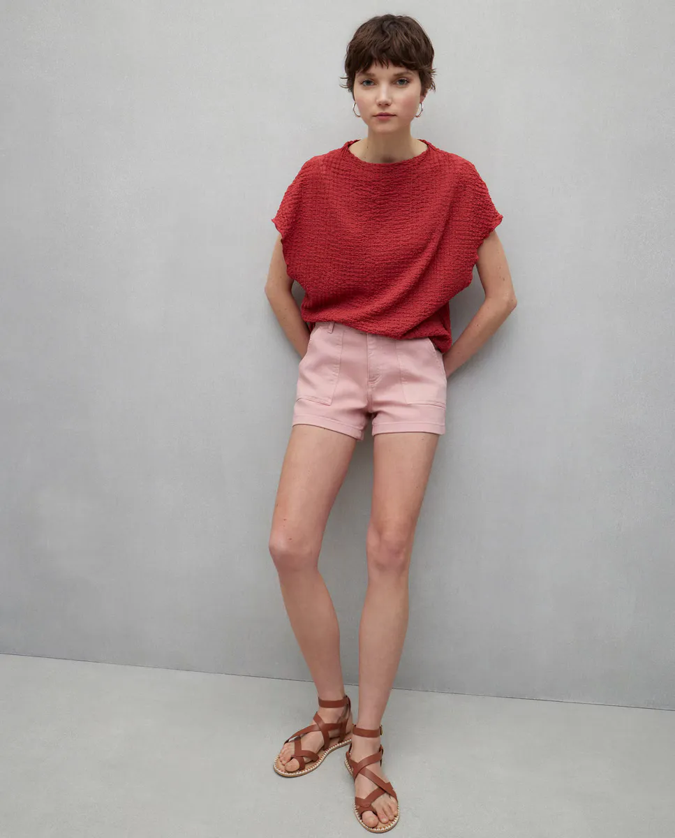 

Женская футболка без рукавов с тисненой тканью Easy Wear, цвет 770 Terracota