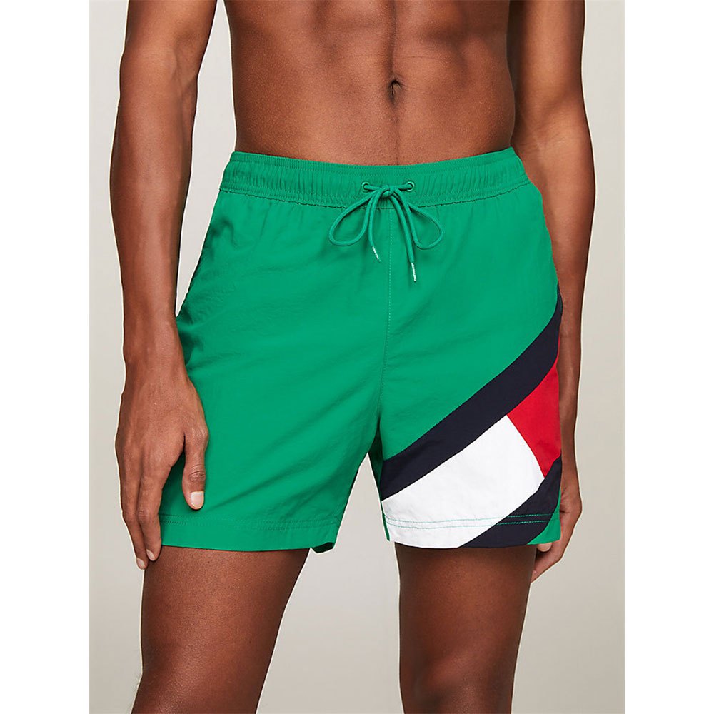 

Шорты для плавания Tommy Hilfiger Colour Blocked Slim Fit Mid Length, зеленый