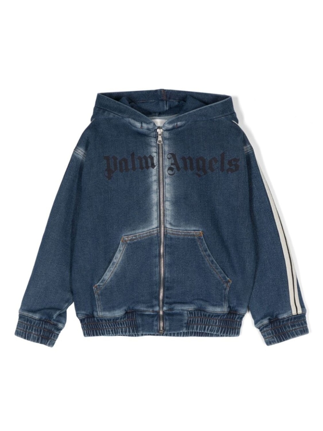 

Palm Angels Kids джинсовая спортивная куртка, синий