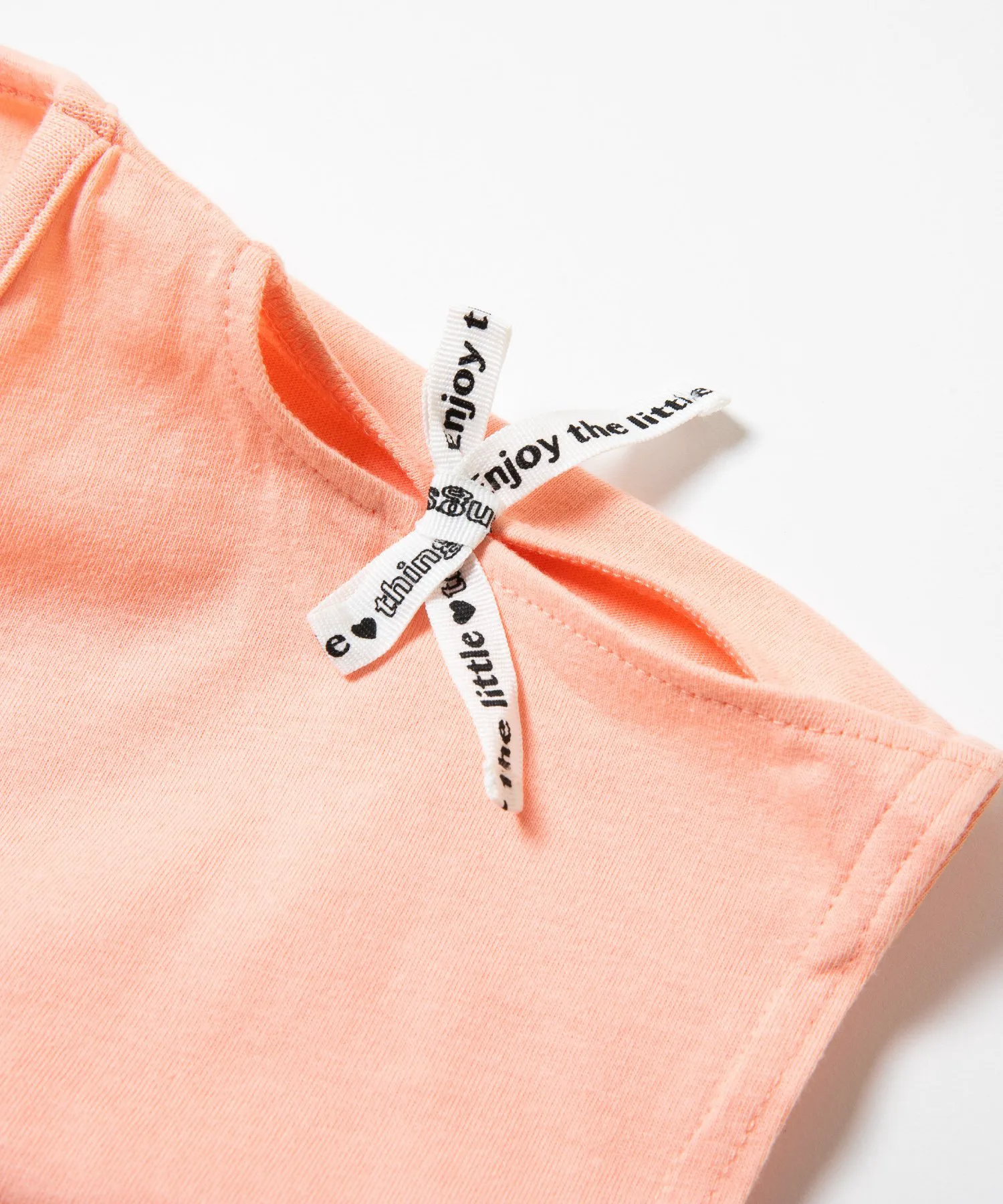 Топ с французским рукавом Ever Closet, Salmon pink — фото 3