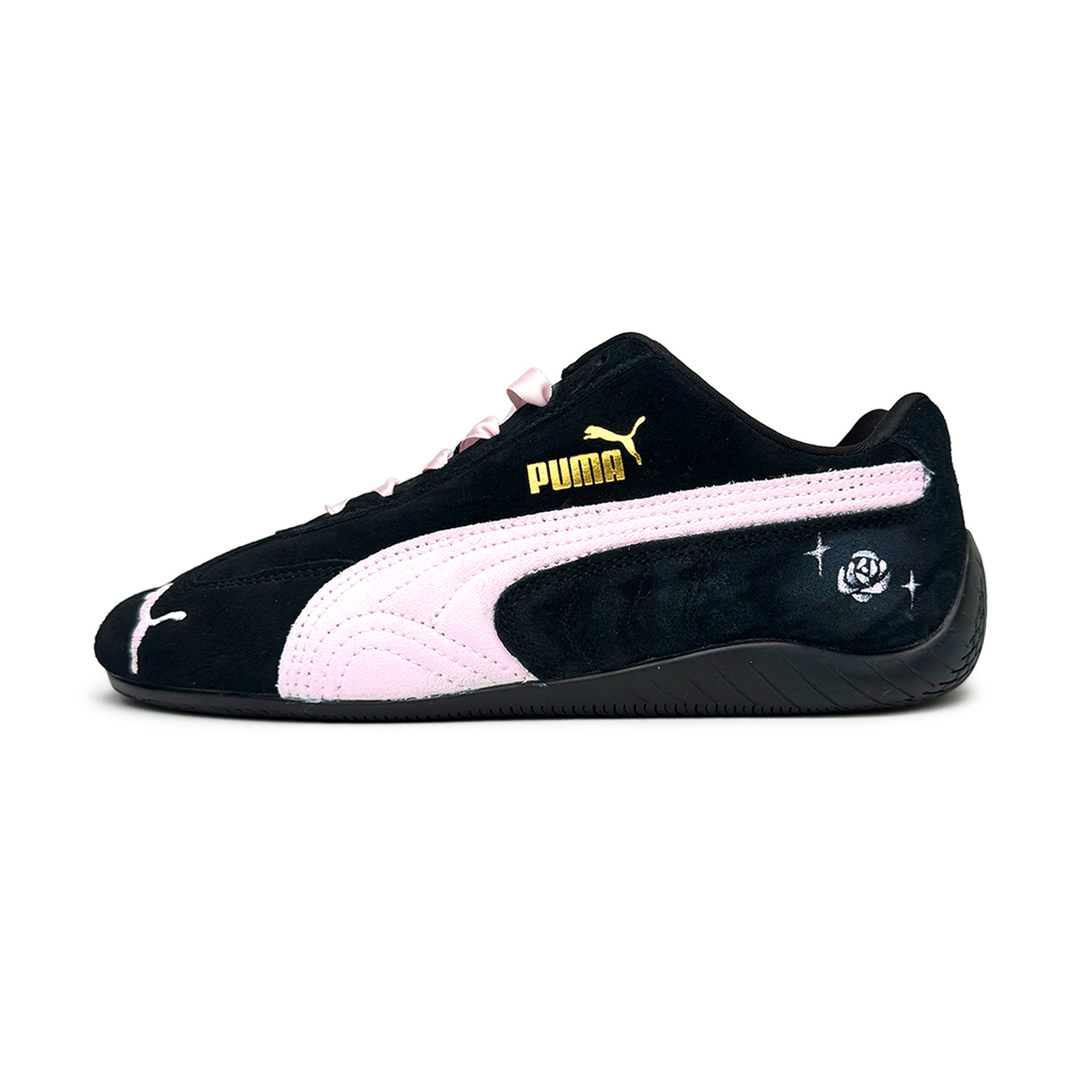 Speedcat Collection Thorn Rose устойчивые к истиранию низкие кеды унисекс black pink PUMA, черный/розовый — фото 3