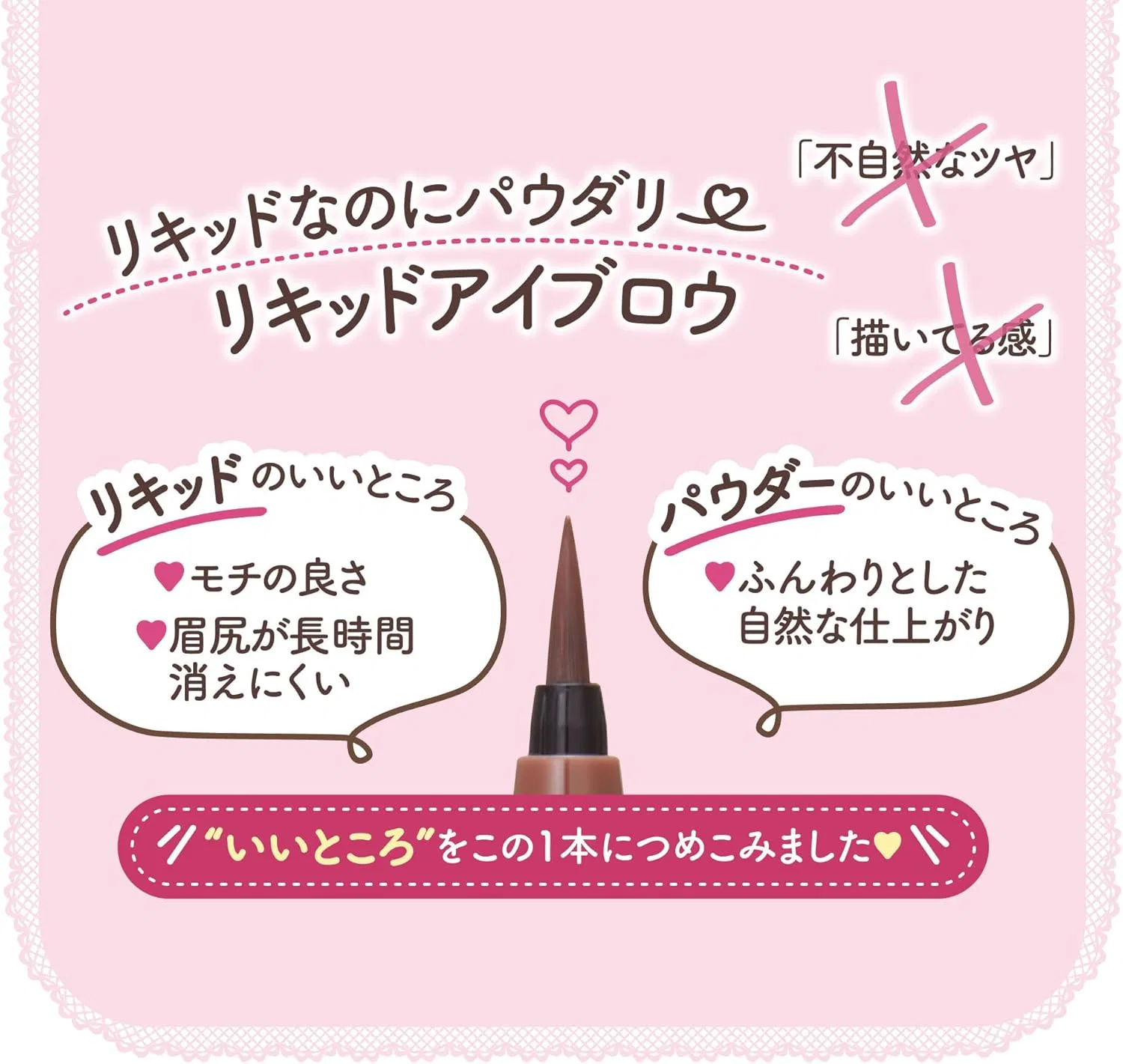 Подводка для бровей Canmake Flawless Brow Liquid 02 Citron Brown 0,5 мл матовая светло-коричневая — фото 2