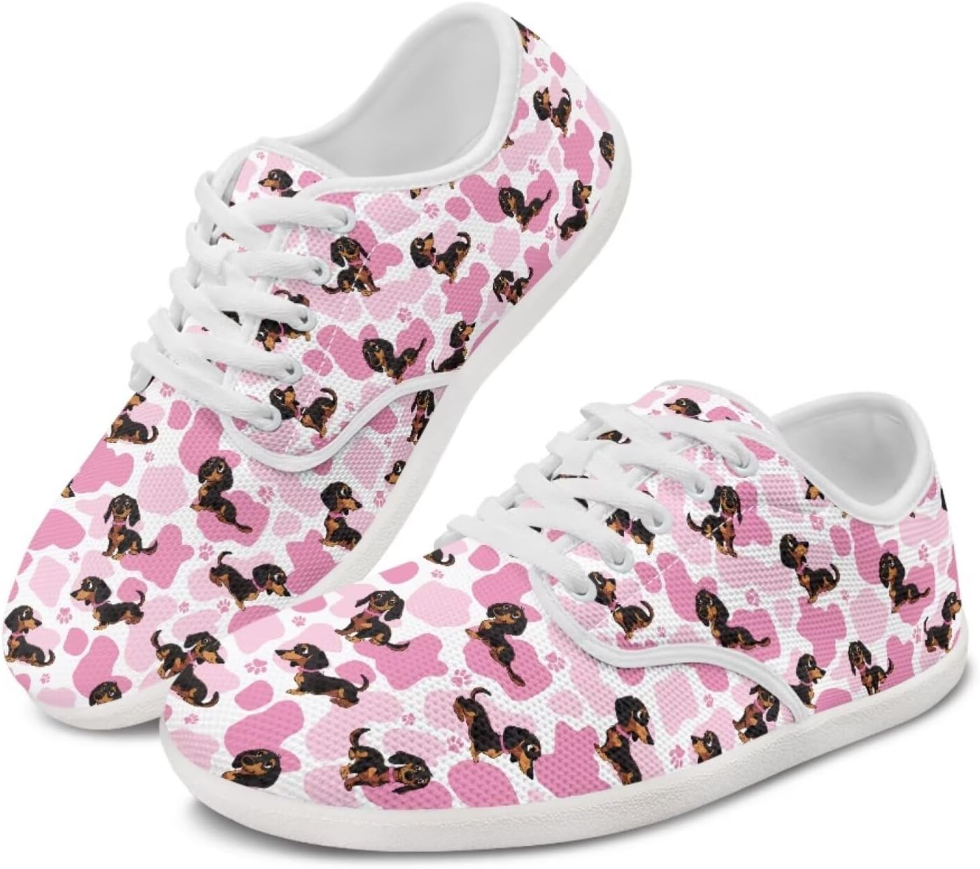 

Женские кроссовки для бега таксы, повседневные танцевальные туфли, деловые лоферы, плоская обувь для прогулок, кеды на платформе Ecaestolph, розовый