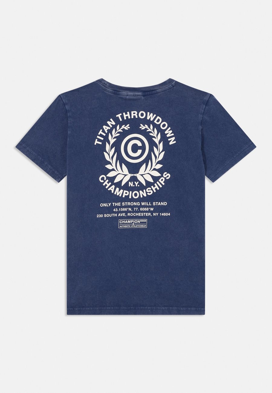 Футболка Champion ICONS CREW NECK UNISEX, San/Dark Blue — фото 2