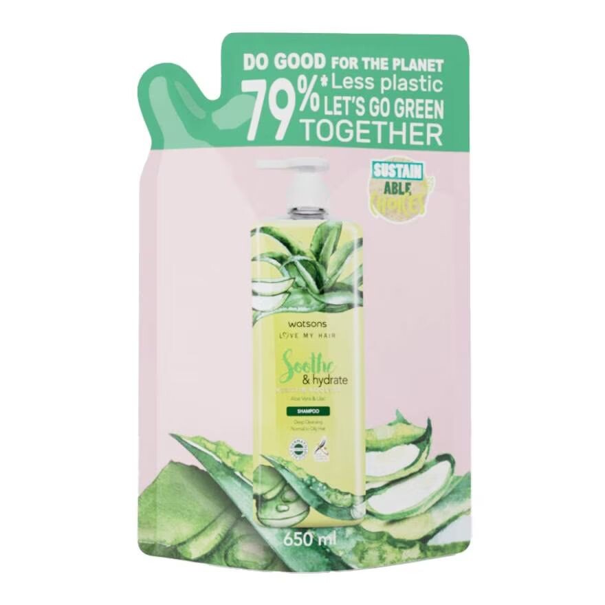 

Watsons WATSONS SOOTHE HYDRATE АЛОЭ ВЕРА СИРЕНЕВЫЙ ШАМПУНЬ 650мл, Green