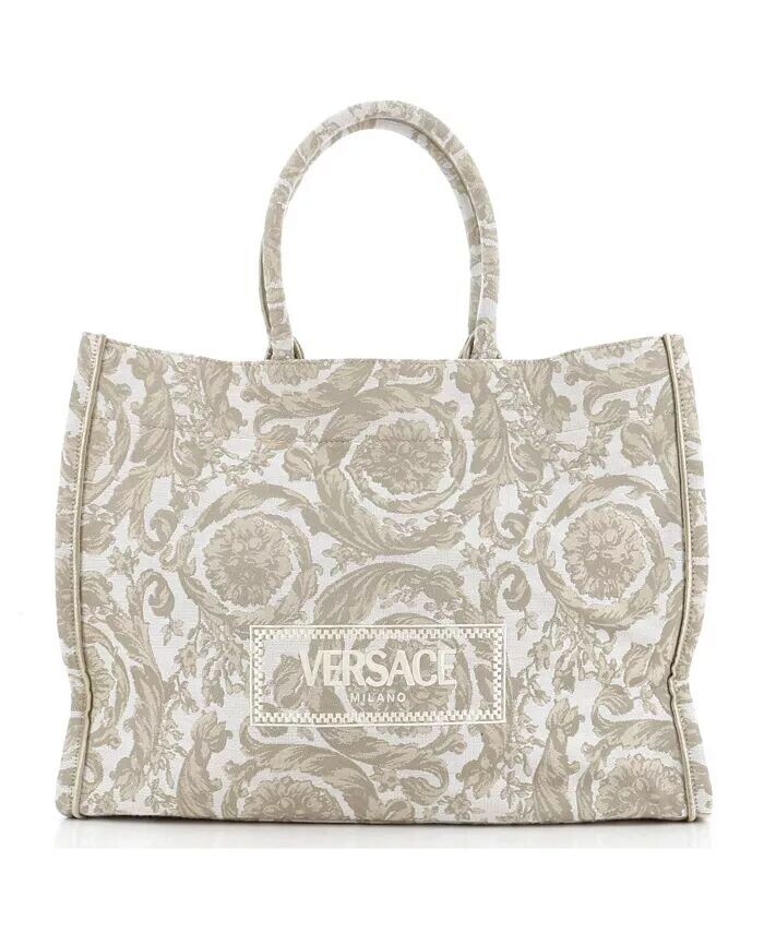 

Сумка-тоут Athena Barocco Jacquard Pre-Owned Versace, коричневый/бежевый