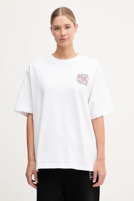

Хлопковая футболка Ea7 Emporio Armani, белый