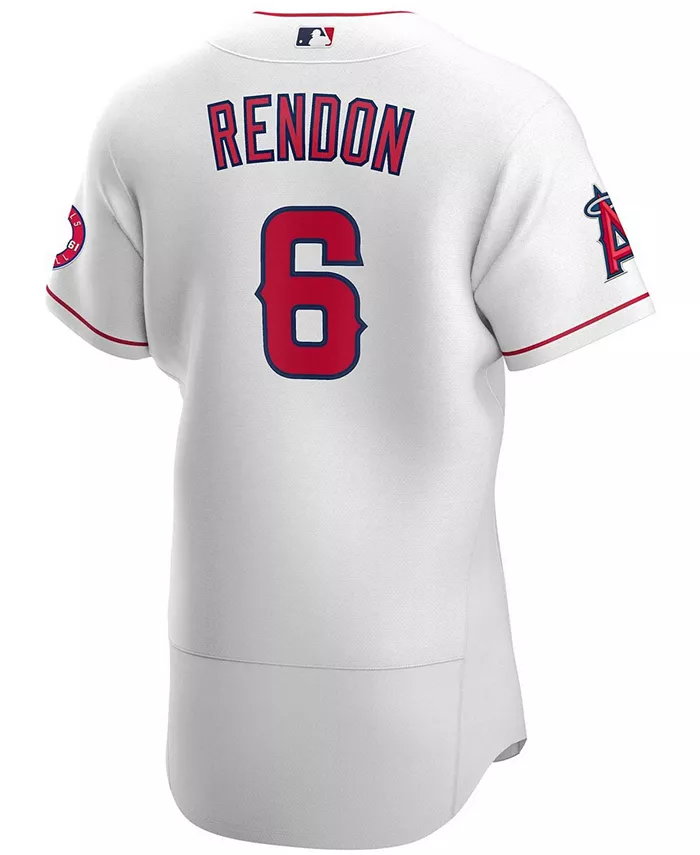 Мужская белая аутентичная футболка игрока Anthony Rendon команды Los Angeles Angels Nike — фото 2