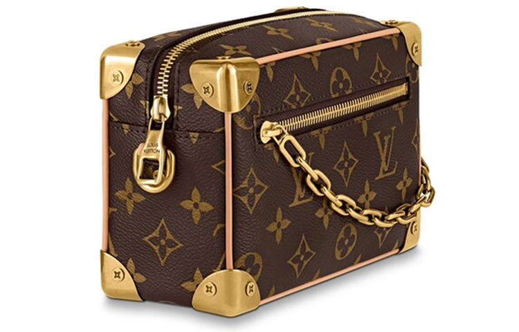 LOUIS VUITTON Мягкий кофр из покрытого холста Квадратная сумка Рюкзак через плечо Кроссбоди Миниатюрная мужская сумка Коричневый — фото 2