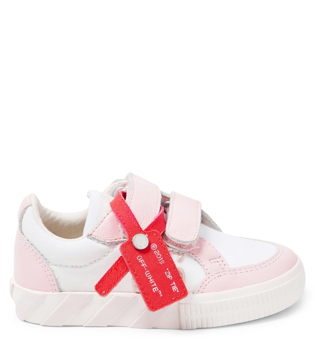 Кроссовки с вулканизированной кожаной отделкой Off-White Kids, белый — фото 3