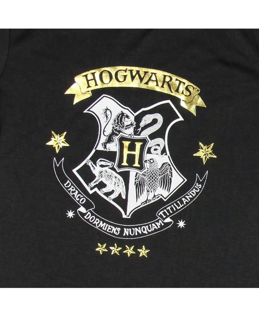 Harry Potter Детский пижамный комплект из двух частей с гербом Хогвартса и волшебными шортами для мальчиков — фото 2