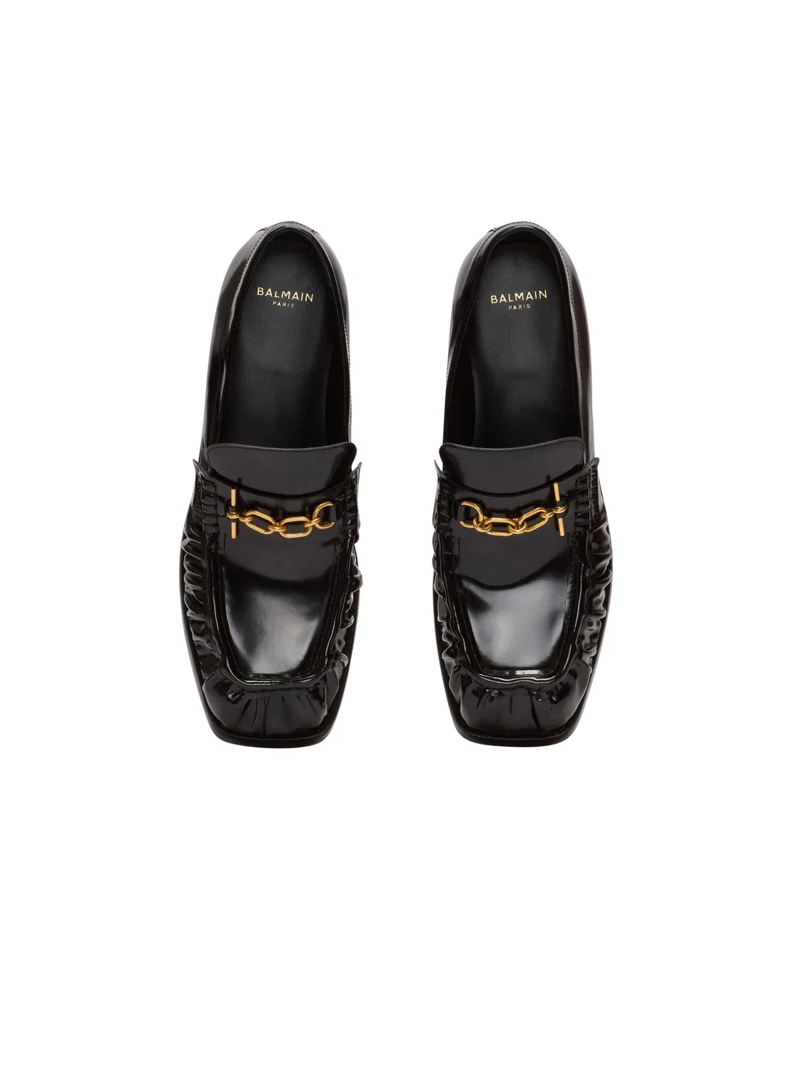 Лоферы из лакированной кожи Sync BALMAIN, белый — фото 3
