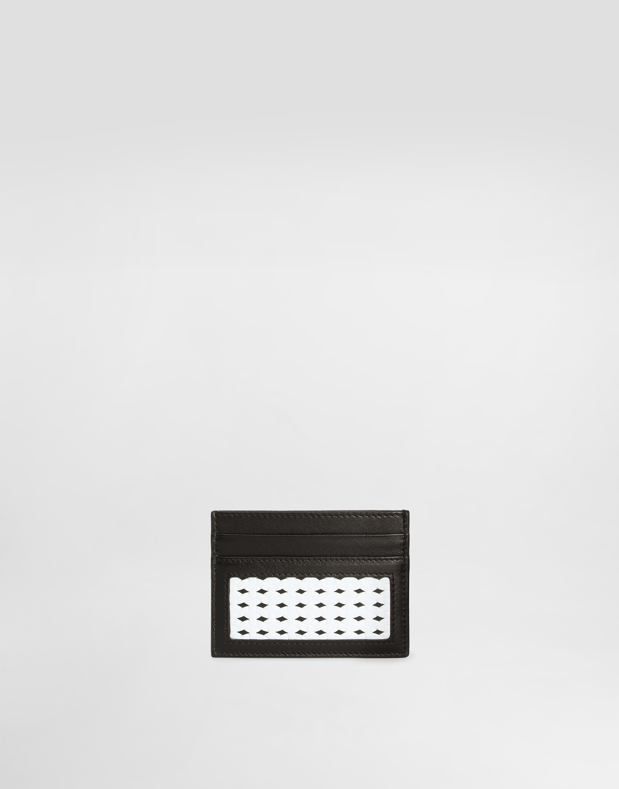 

Плетеный кардхолдер из телячьей кожи plongé DOLCE & GABBANA, мультиколор