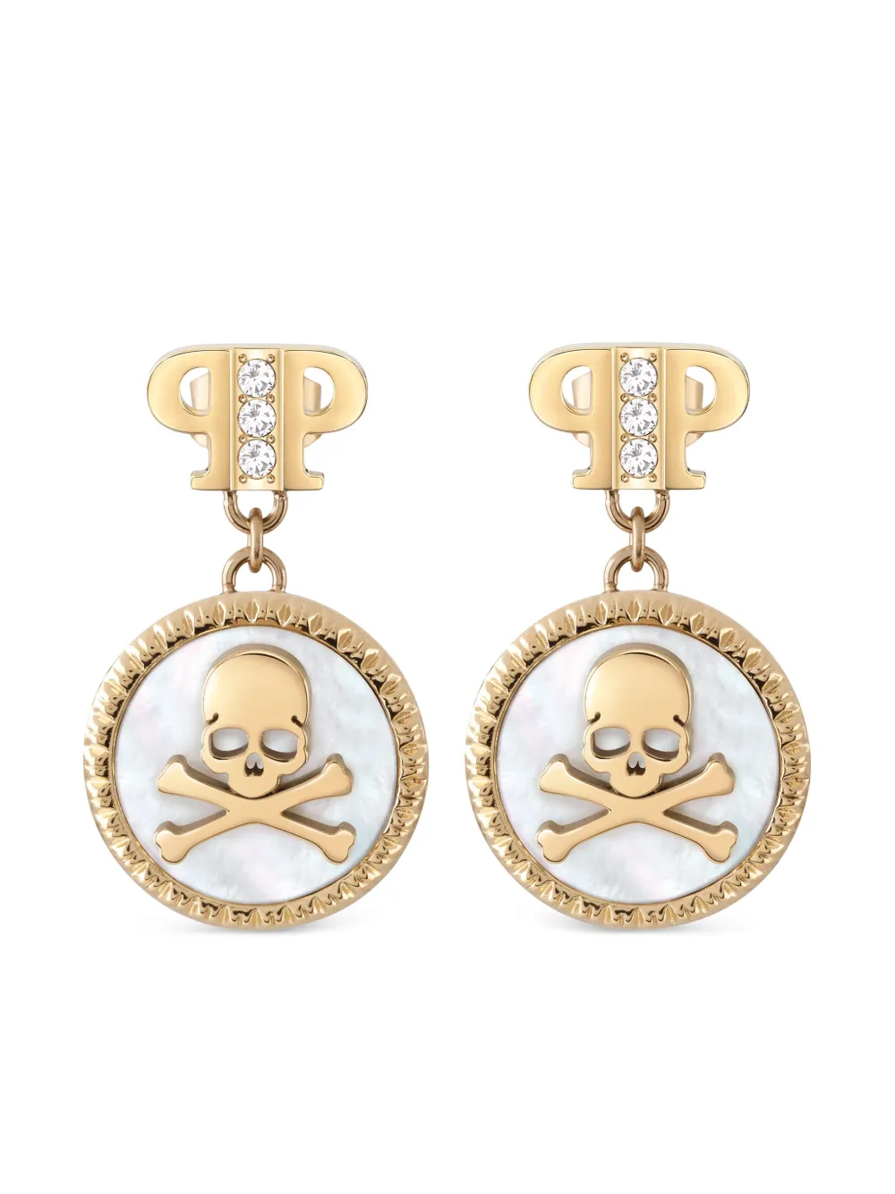 

Серьги Mini с логотипом Philipp Plein, золотой