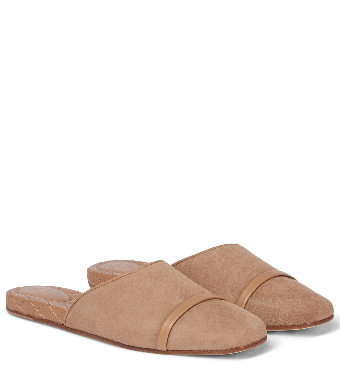 Замшевые тапочки Rene Malone Souliers, Bark