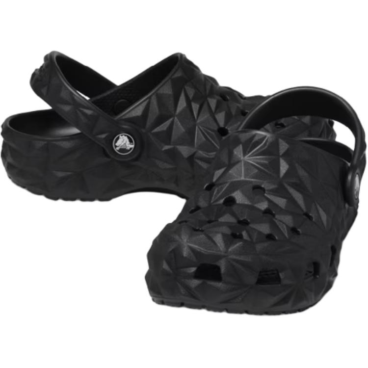 Классические износостойкие дышащие низкие детские сандалии Clog Crocs, черный — фото 3