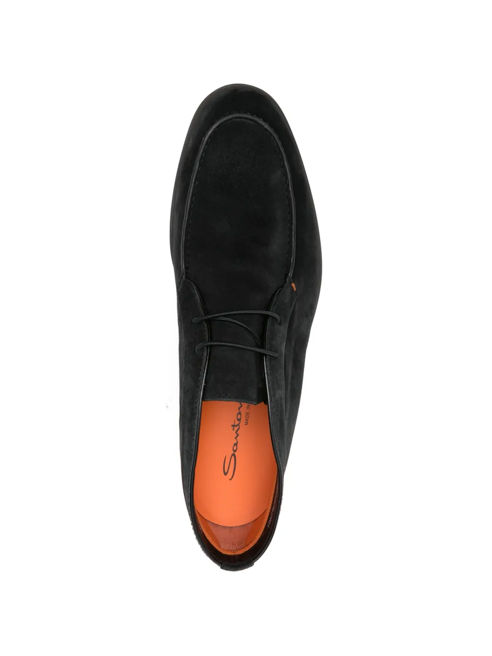 Кожаные ботинки на шнуровке Santoni, черный — фото 4