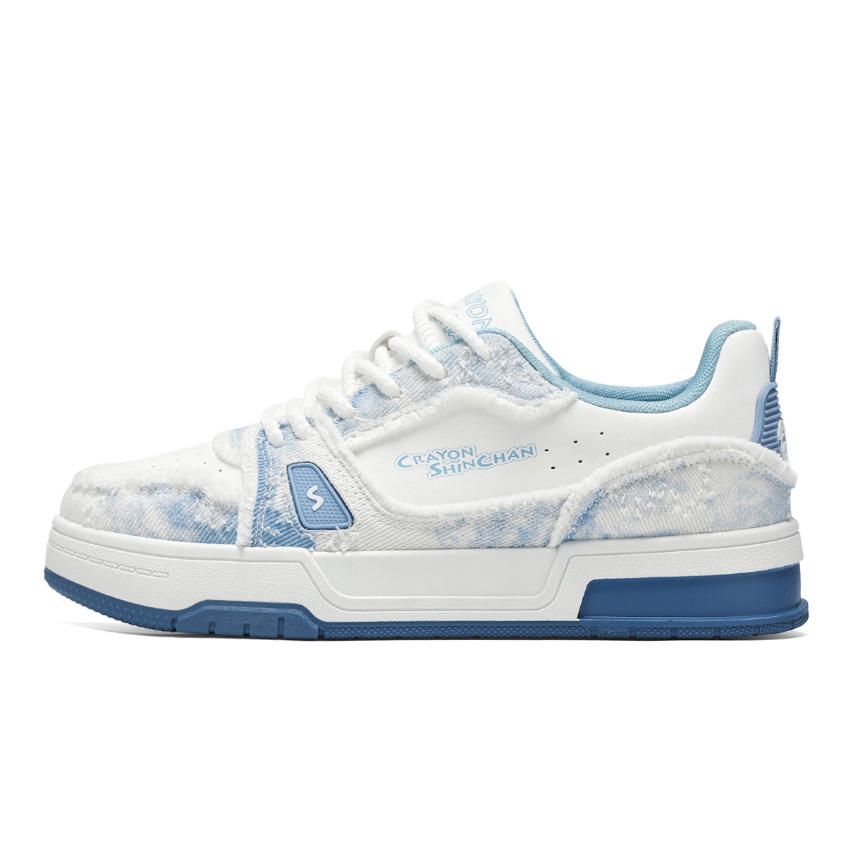 

Низкие кеды для скейтбординга унисекс Crayon Shinchan, белый/синий