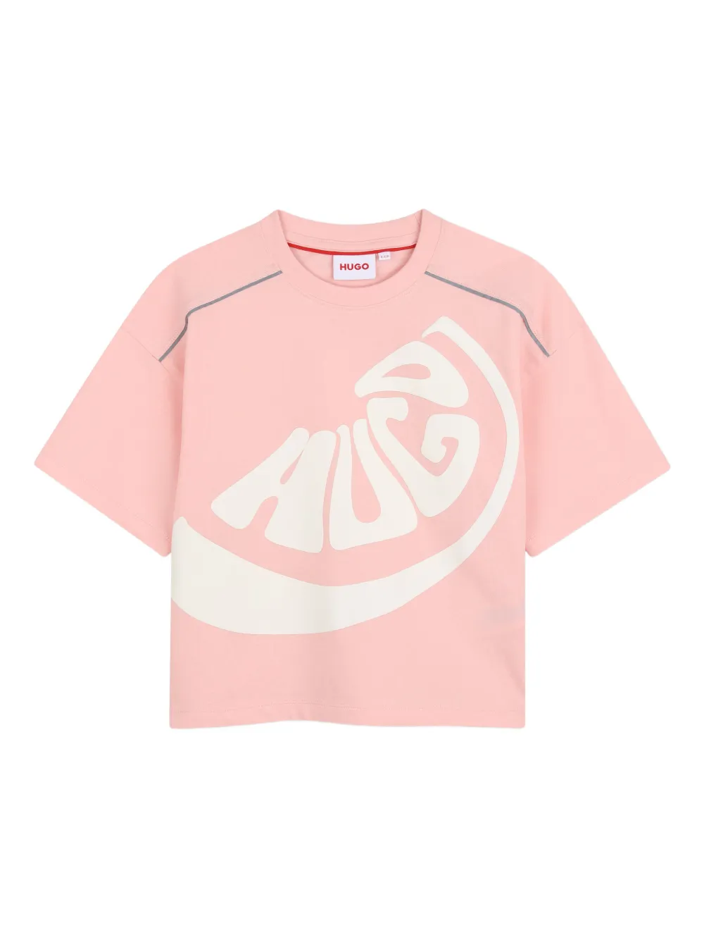 

Футболка с графичным принтом Hugo Kids, розовый