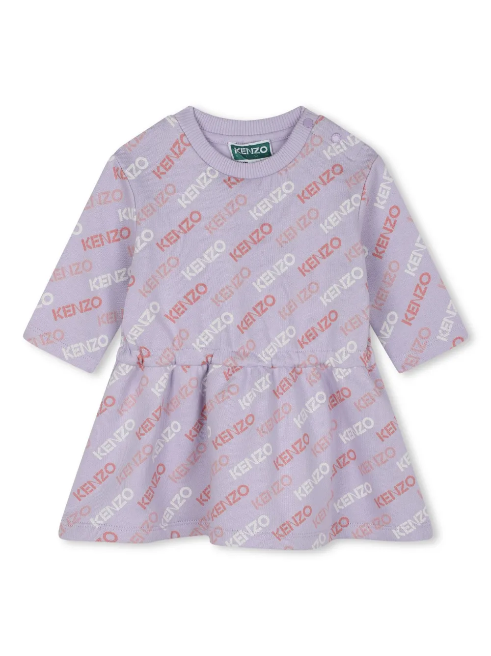 

Платье с логотипом Kenzo Kids, фиолетовый