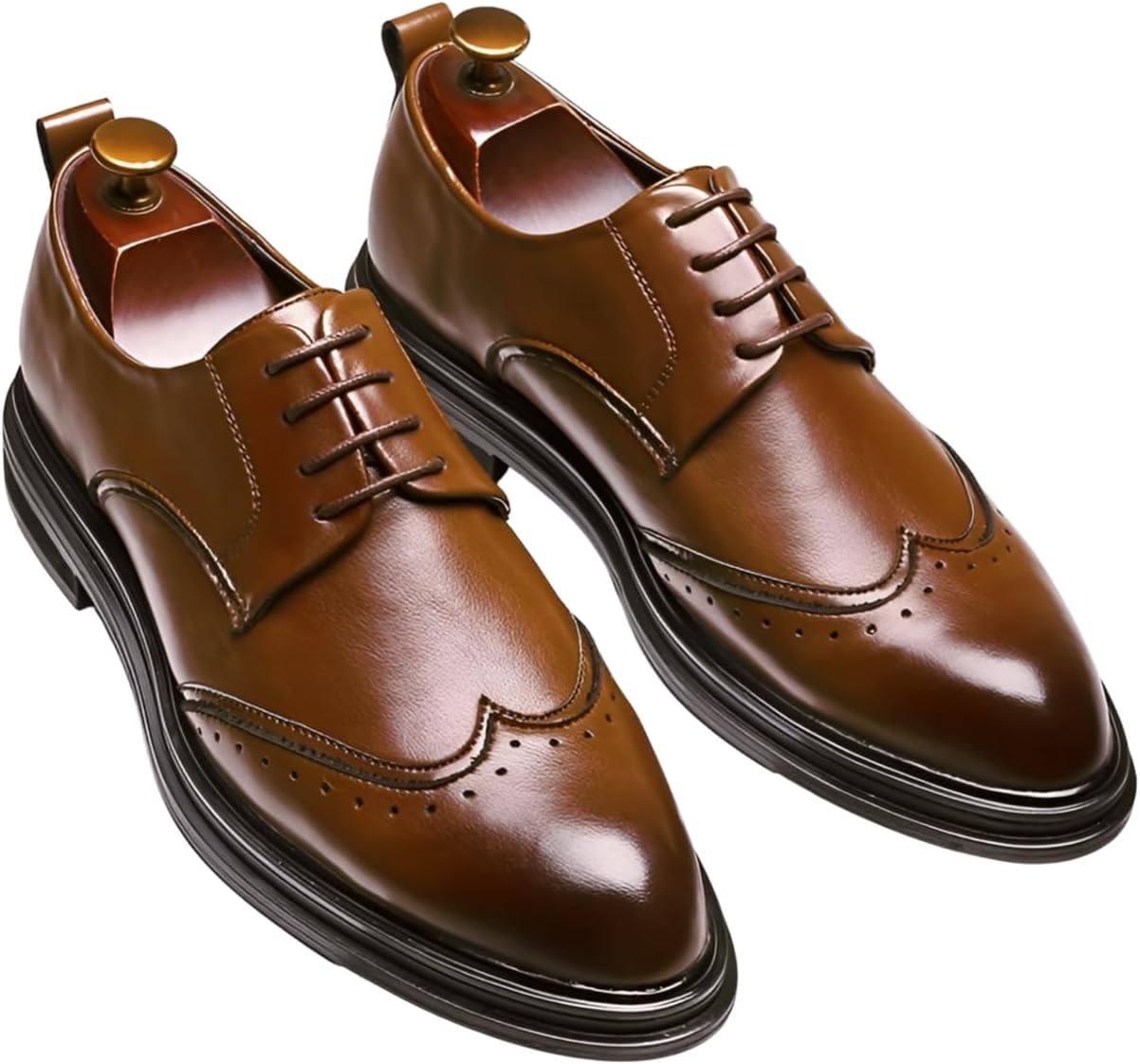 

Мужские оксфорды Santimon, заостренный носок, зернистая кожа, черные, вечерние, для официальной свадьбы, деловой повседневный стиль, дерби