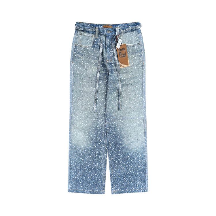 

Джинсы Birth Of Royal Child 3D Printed Washed Swarovski Diamond Jean, Blue