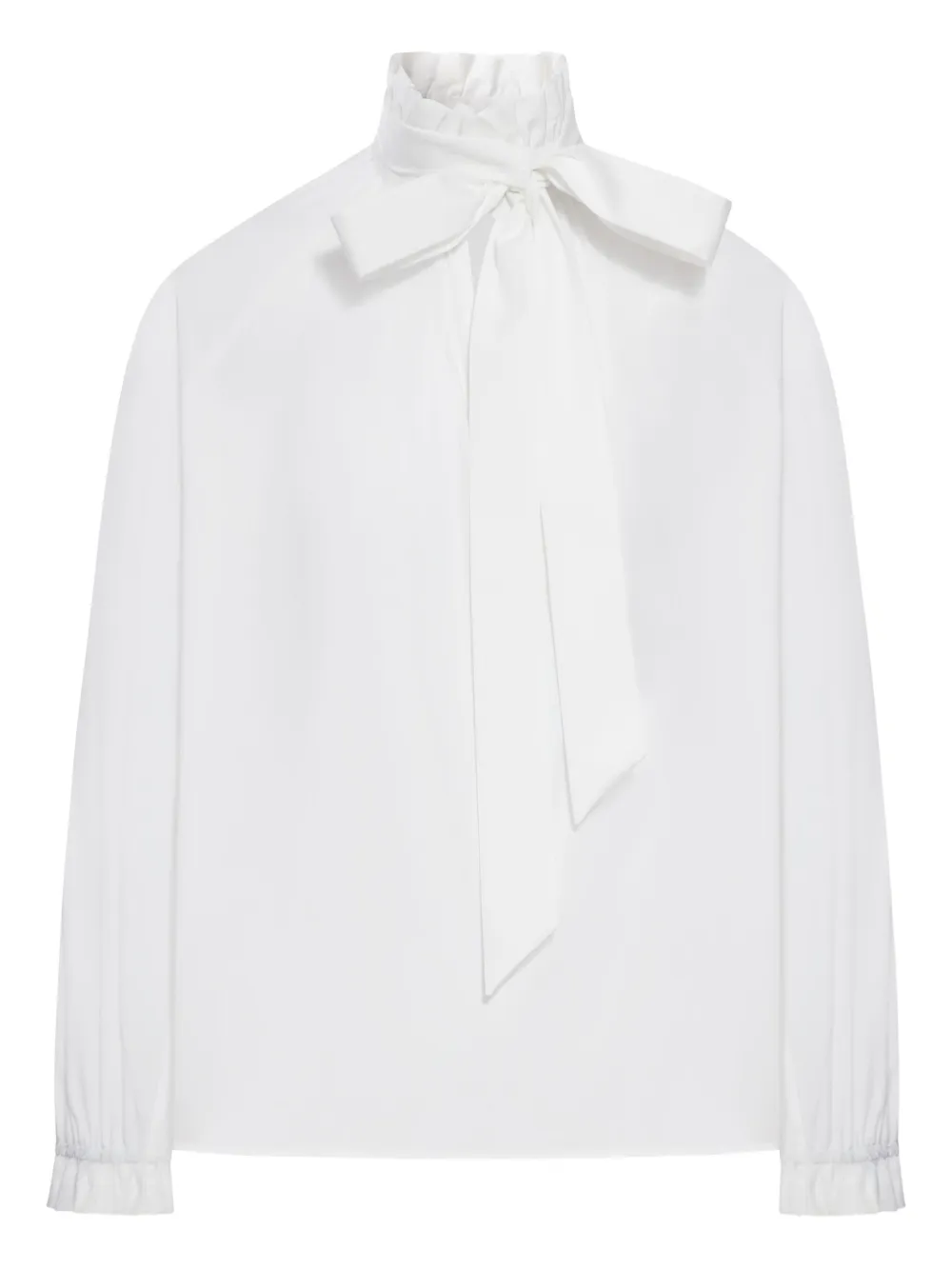

Блузка из хлопка с воротником-бантом La Doublej, белый