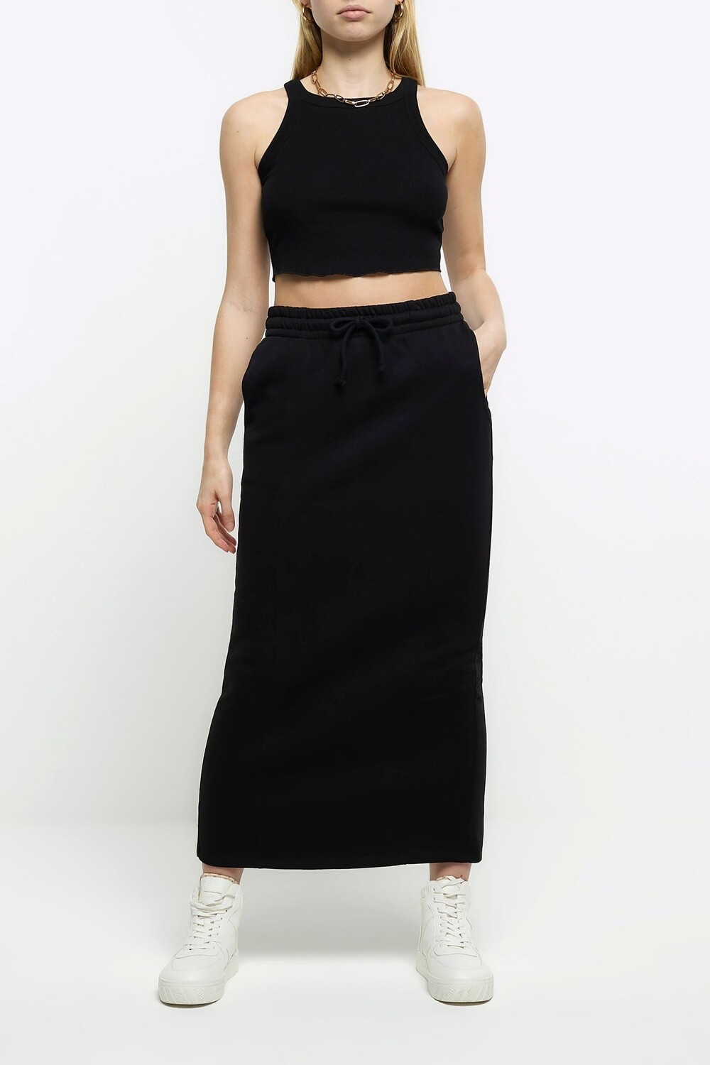 

Юбка-Свитшот миди River Island, черный
