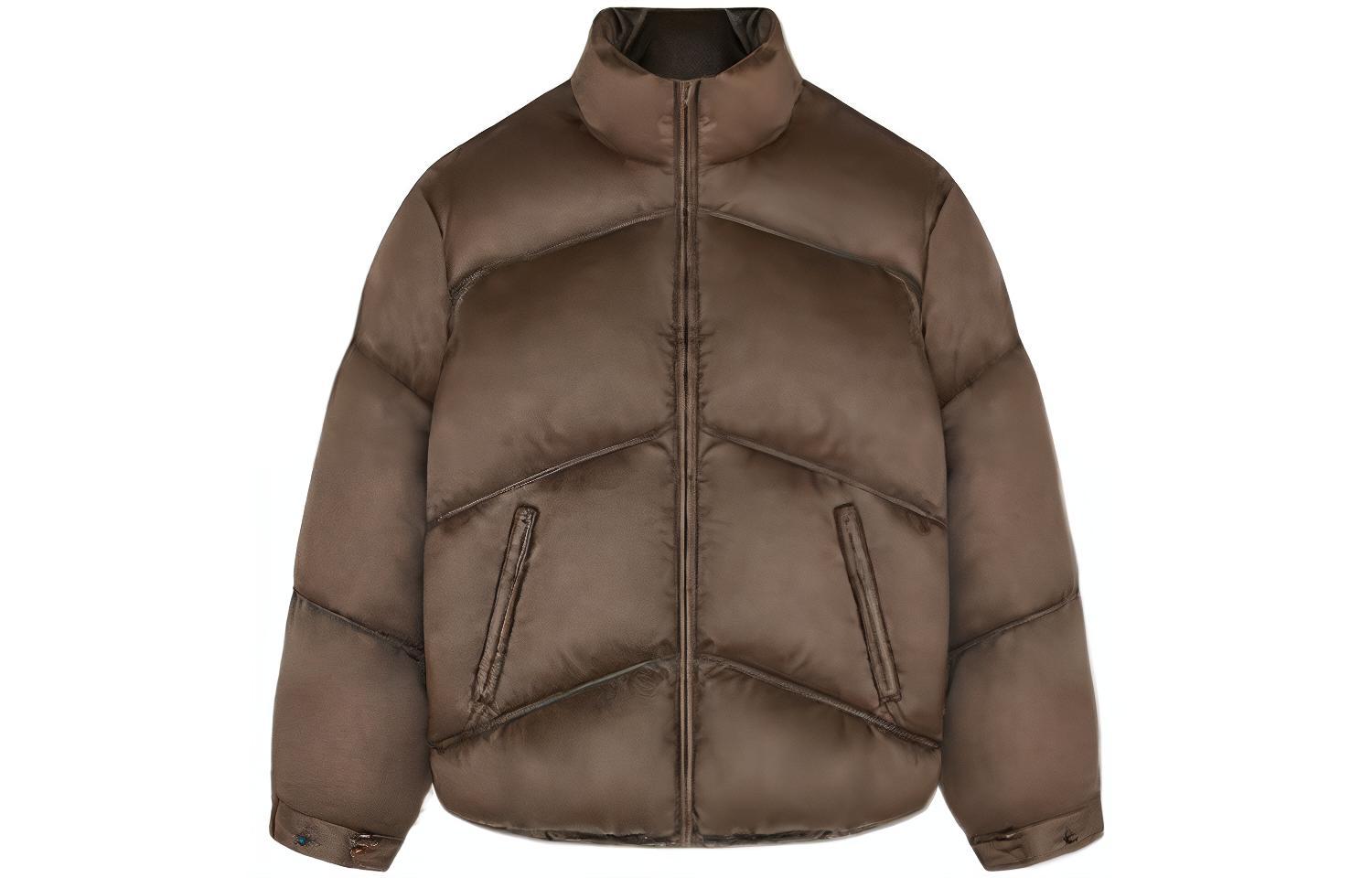 

Потертая пуховая куртка REPRESENT, Темно-коричневая, Коричневый, Потертая пуховая куртка REPRESENT, Темно-коричневая