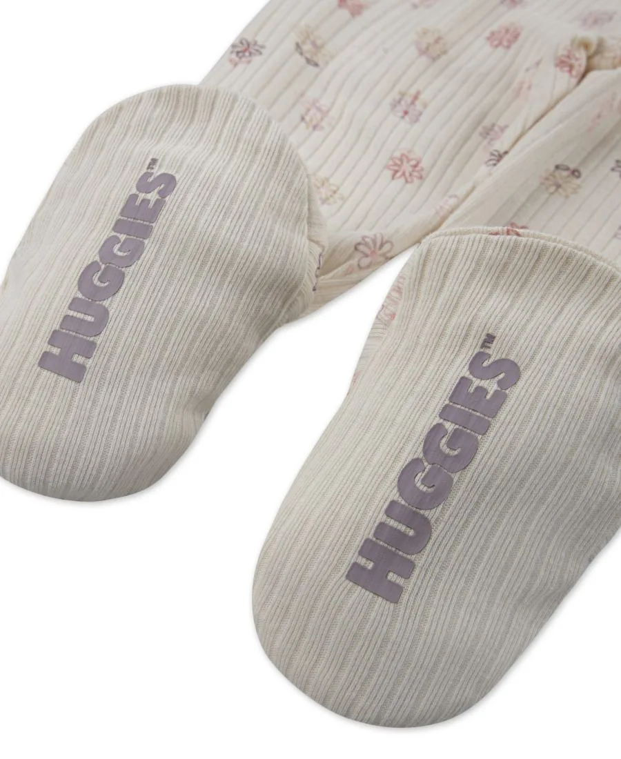 Комплект из трех предметов для девочки: боди, кардиган и штанишки Huggies, белый — фото 3