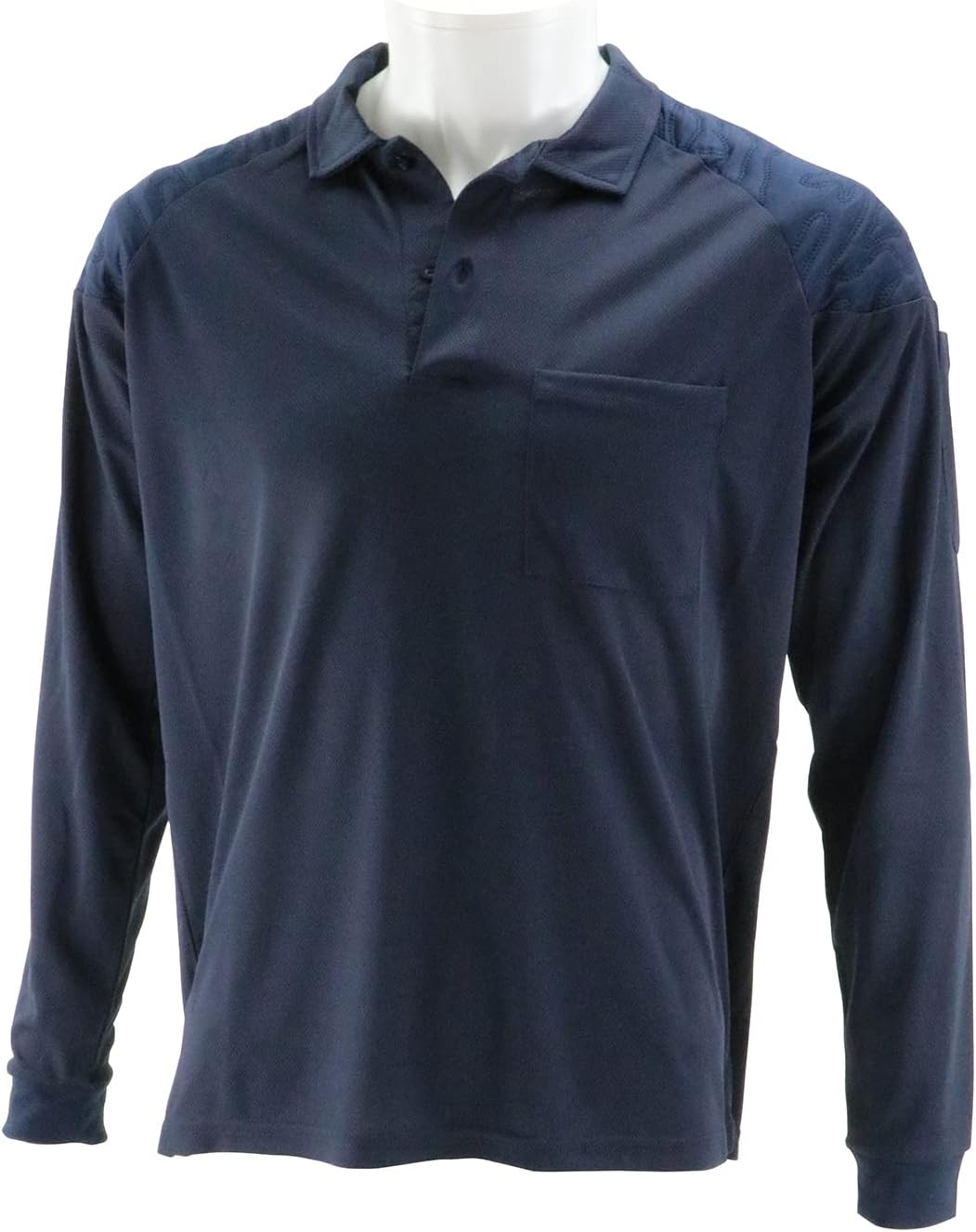 

Поло SK 11, стеганое поло с длинным рукавом Sk11, темно-синий