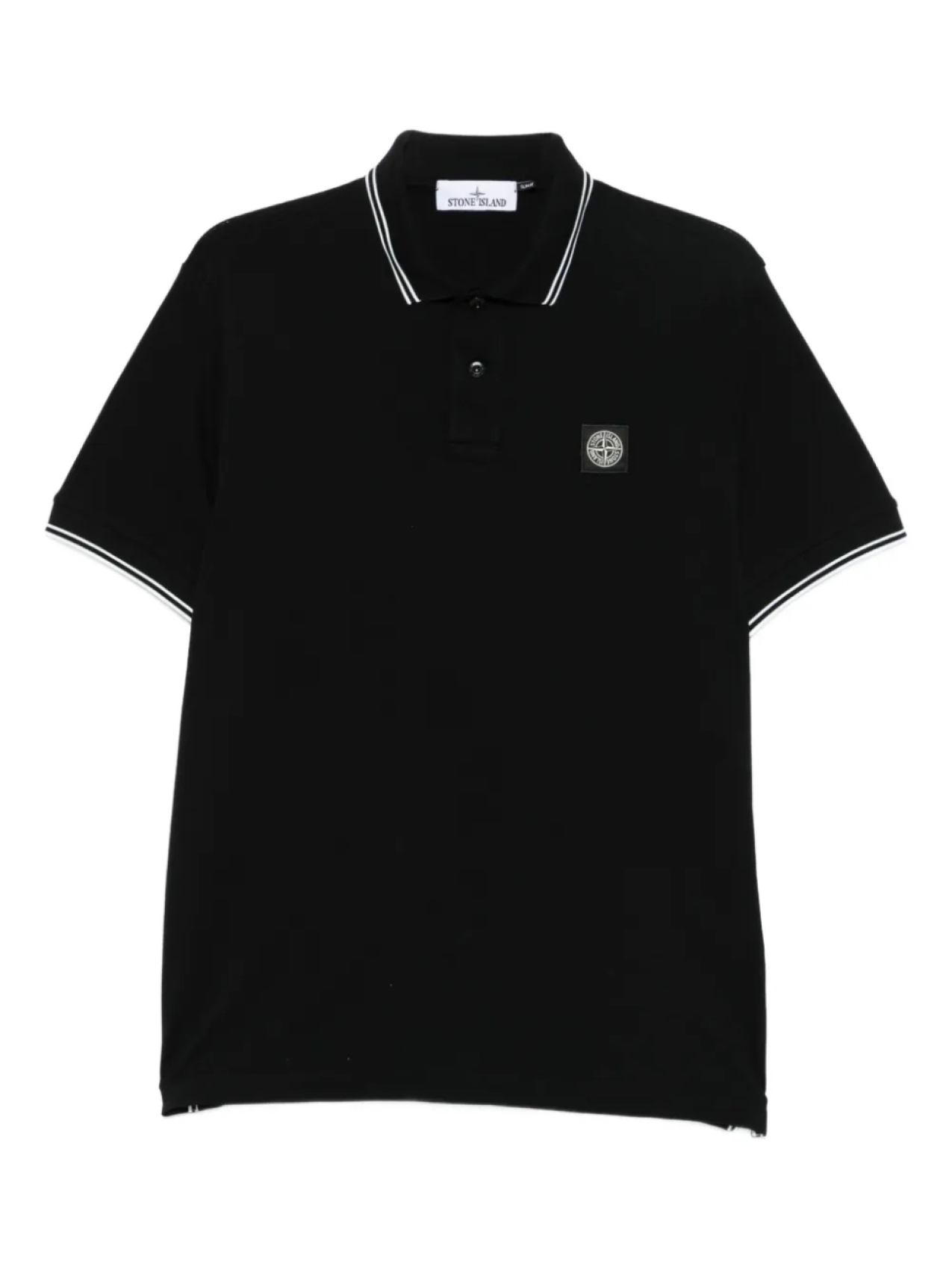 

Футболка-поло с логотипом Stone Island, черный