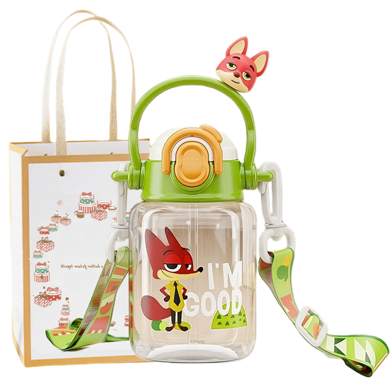 

Пластиковая бутылка для воды с соломинкой 700 мл Disney, Nick+Shopping Bag