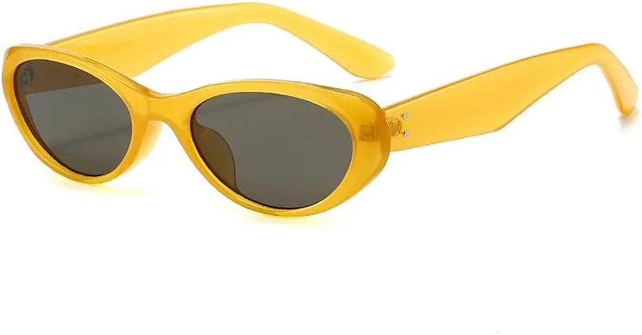 

Солнцезащитные очки UV400 с заклепками в стиле «кошачий глаз» и леопардовым принтом, для женщин и мужчин, для бега и активного отдыха UYPTK, Yellow Black