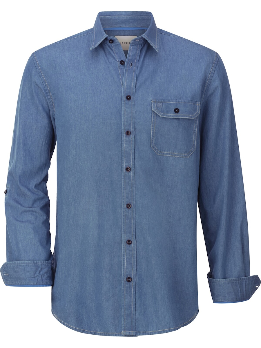 

Рубашка на пуговицах классического кроя BABISTA Olar, светло-голубой