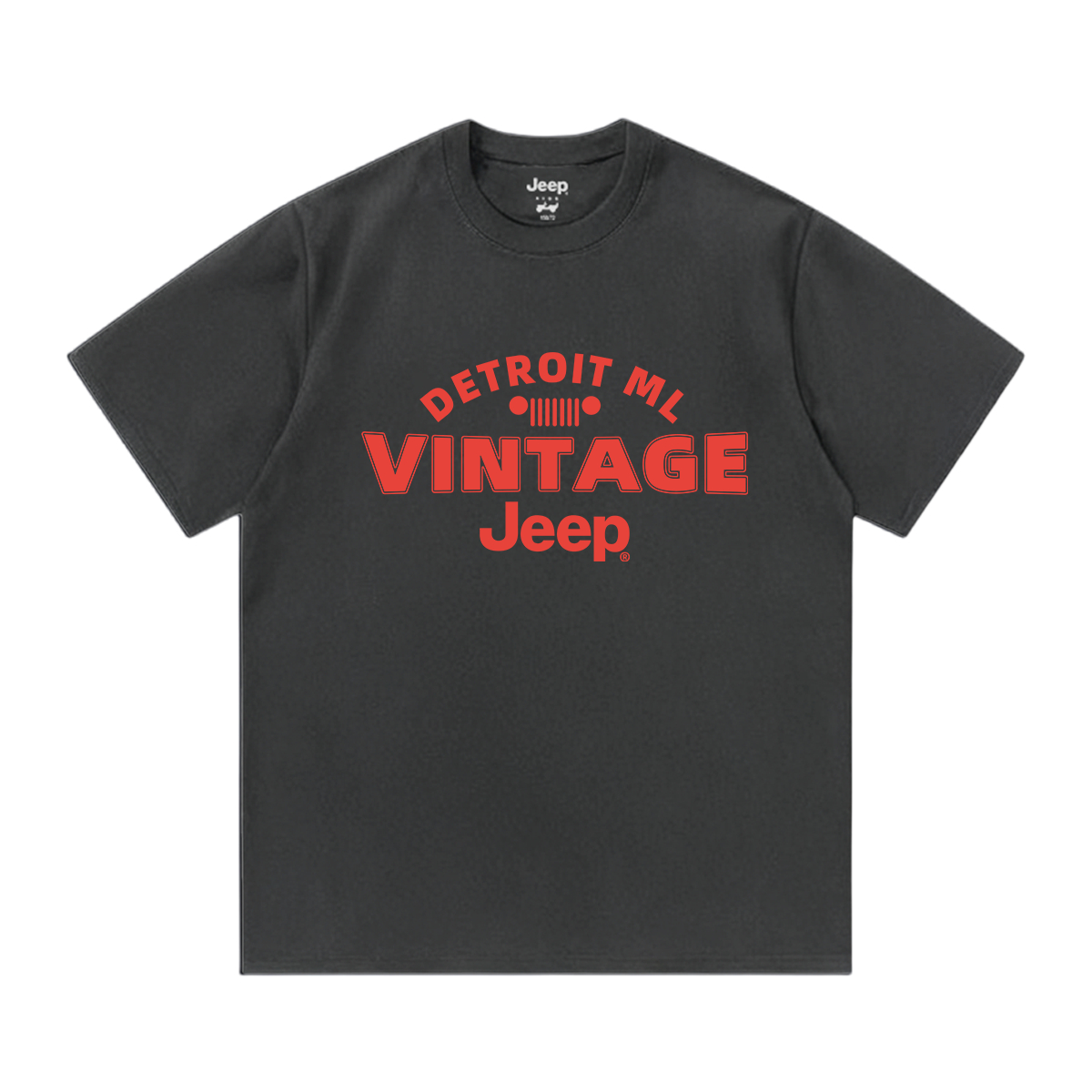 

Футболка для школьников с круглым вырезом Moderate Jeep, темно-серый