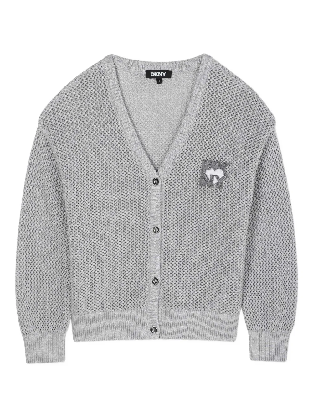 

Кардиган с V-образным вырезом Dkny Kids, серый