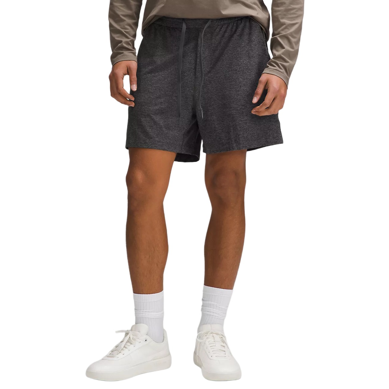 

Мягкие трикотажные повседневные шорты, размер 5' (мужские) Lululemon, серый/heatheкрасный черный