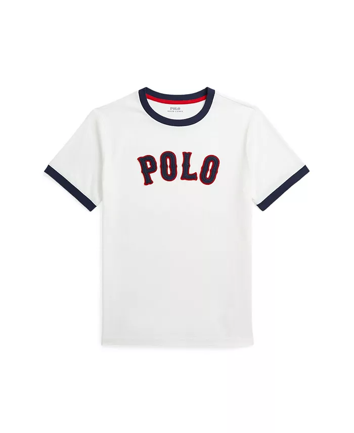 

Футболка с бейсбольным логотипом для мальчиков Big Boys Polo Ralph Lauren, белый