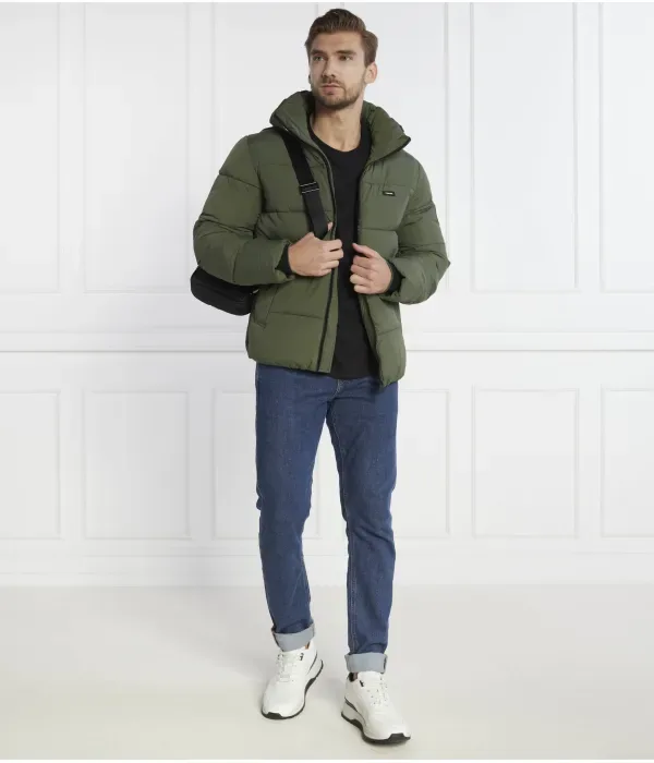 Метельчатая пуховая куртка regular fit Calvin Klein, хаки — фото 2