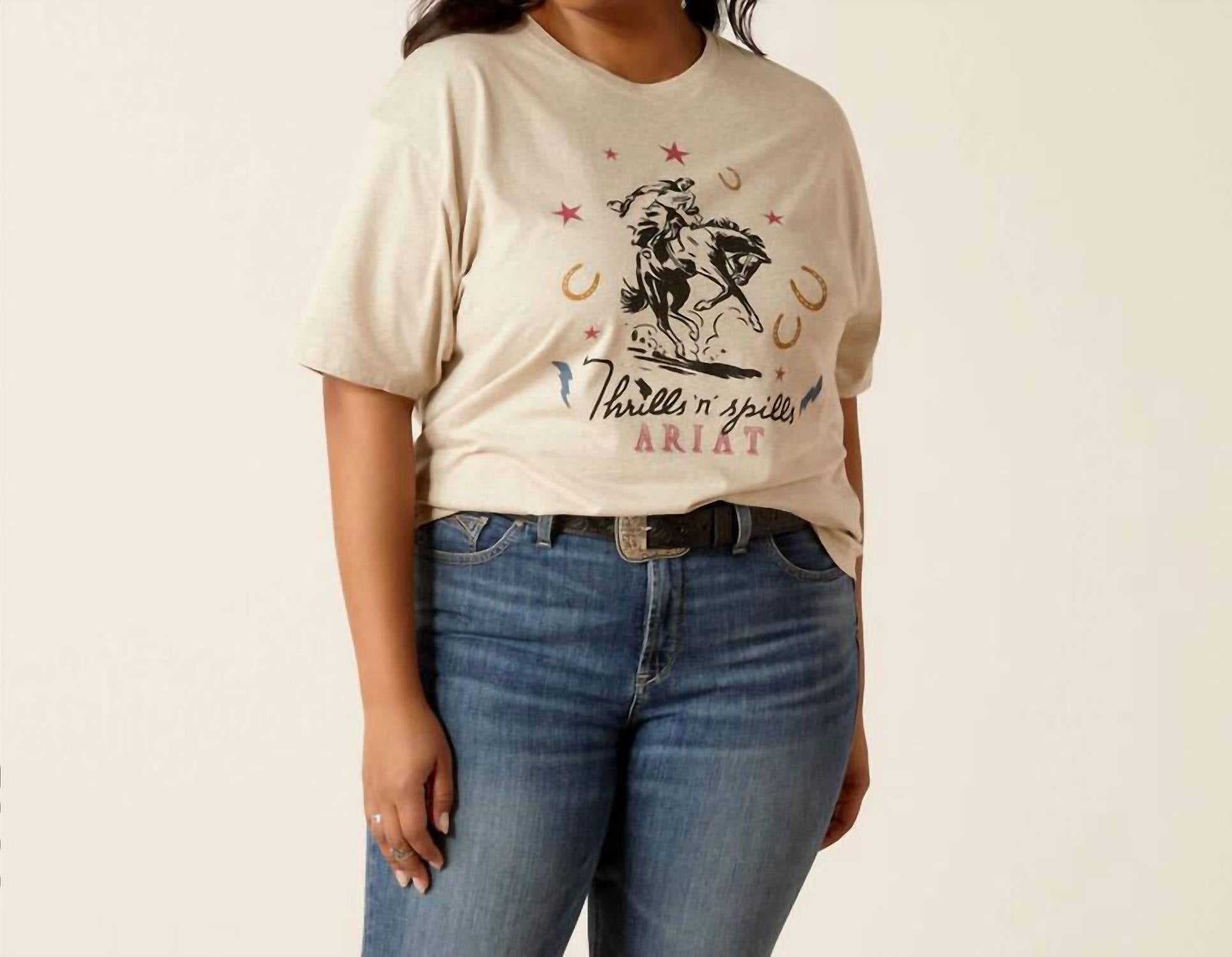 

Футболка Thrills N Spills - Plus In Oatmeal ARIAT