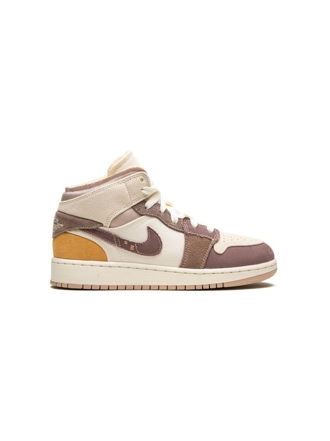 Jordan Kids кроссовки Air Jordan 1 Mid Craft Inside Out - Taupe Haze, нейтральный цвет — фото 2