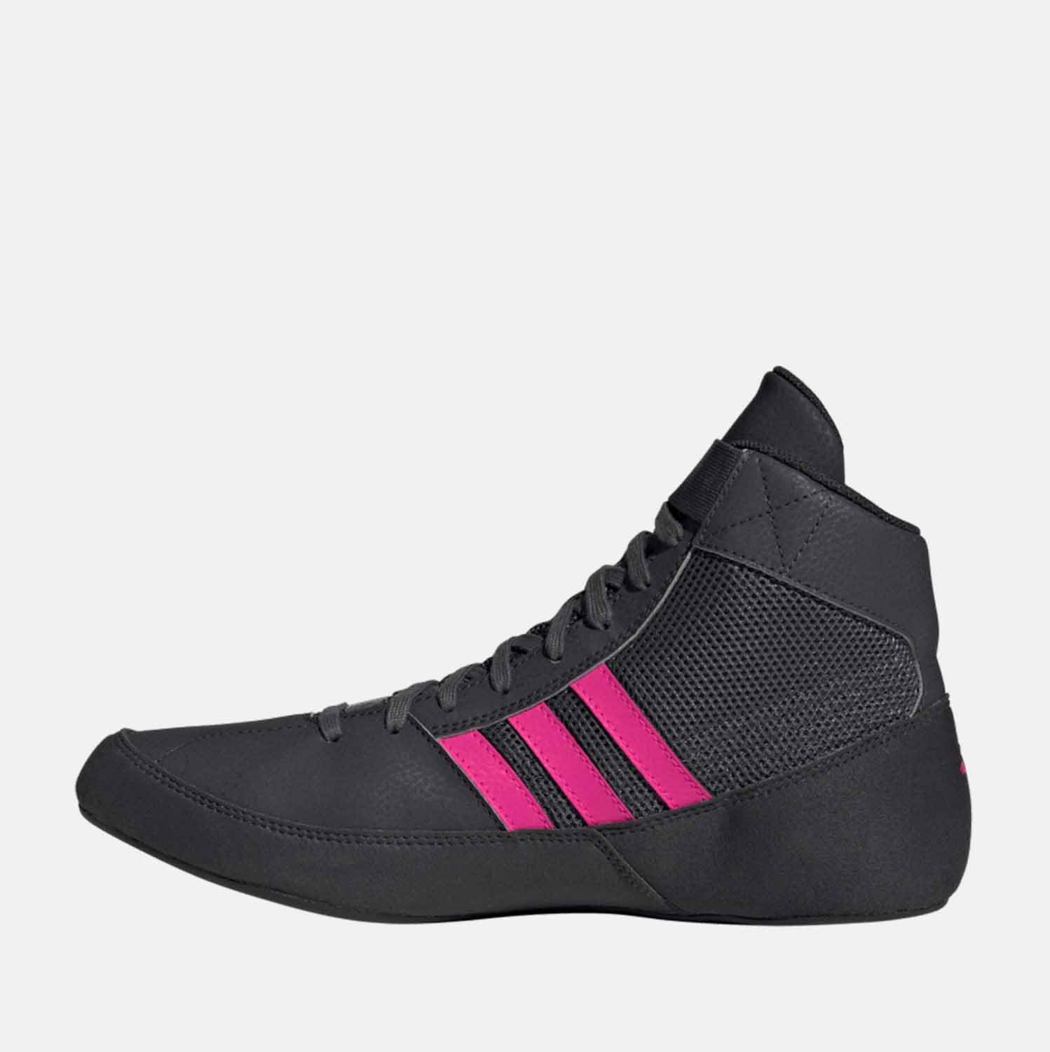 Мужские борцовские кроссовки Adidas HVC 2 для подростков, черный/розовый/угольный — фото 2